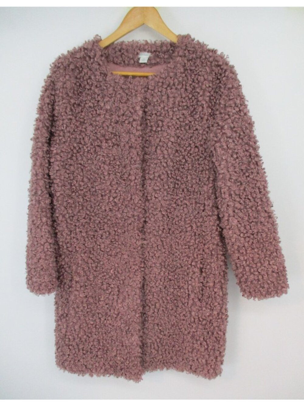 Sundance Womens Size XS Unbound Boucle Beauty Coat Mauve